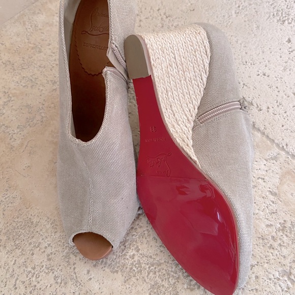 Christian Louboutin Shoes - CHRISTIAN LOUBOUTIN Grey Wedges